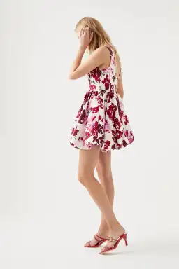 Aje Suzette Mini Dress Roses Of Provence Floral White Size 6 for rent on The Volte - image 3