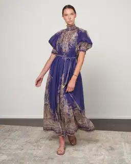 Zimmermann Anneke Swing Maxi Dress in Indigo Paisley Size 3/AU 14 for rent on The Volte - image 1