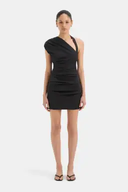 Sir the Label Azul Gathered Mini Dress Black Size 8 for rent on The Volte - image 1
