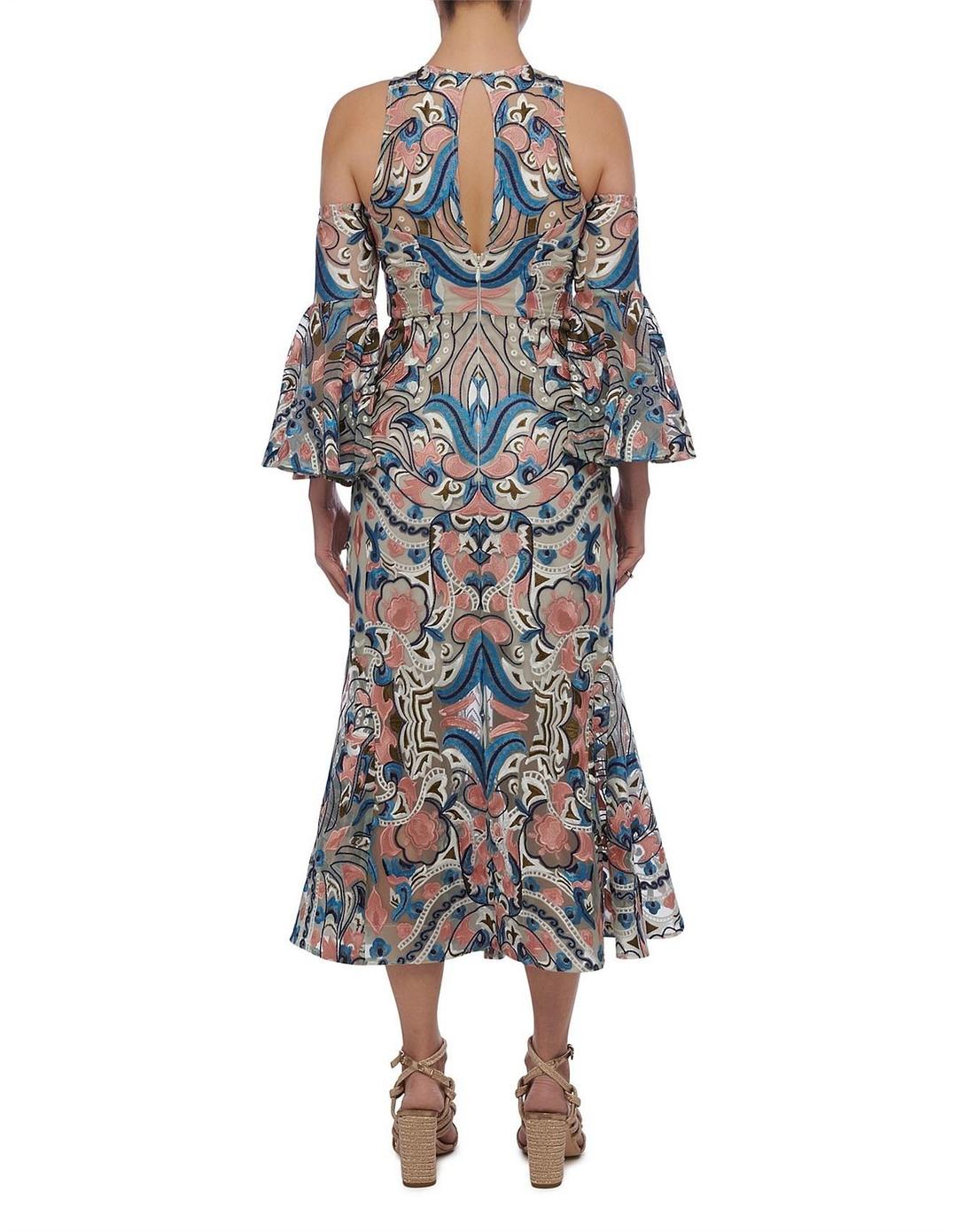 Thurley Carnival Cut Out Midi Dress Size 8 for rent on The Volte - main image