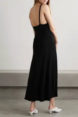 Khaite Francine Stretch Jersey Dress Black Size 6 for rent on The Volte - image 1