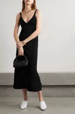 Khaite Francine Stretch Jersey Dress Black Size 6 for rent on The Volte - image 2