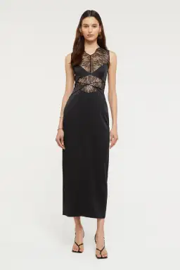 Ginia Amour Midi Dress Black Size S / AU 8