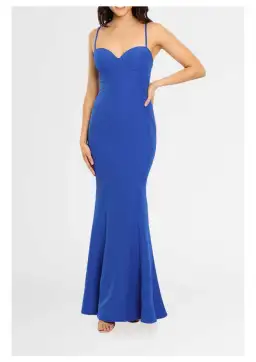 Elle Zeitoune Louisa Bustier Style Gown in Blue Size 12