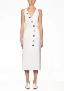 Viktoria and Woods Cardin Midi Dress White Size 00 / AU 4