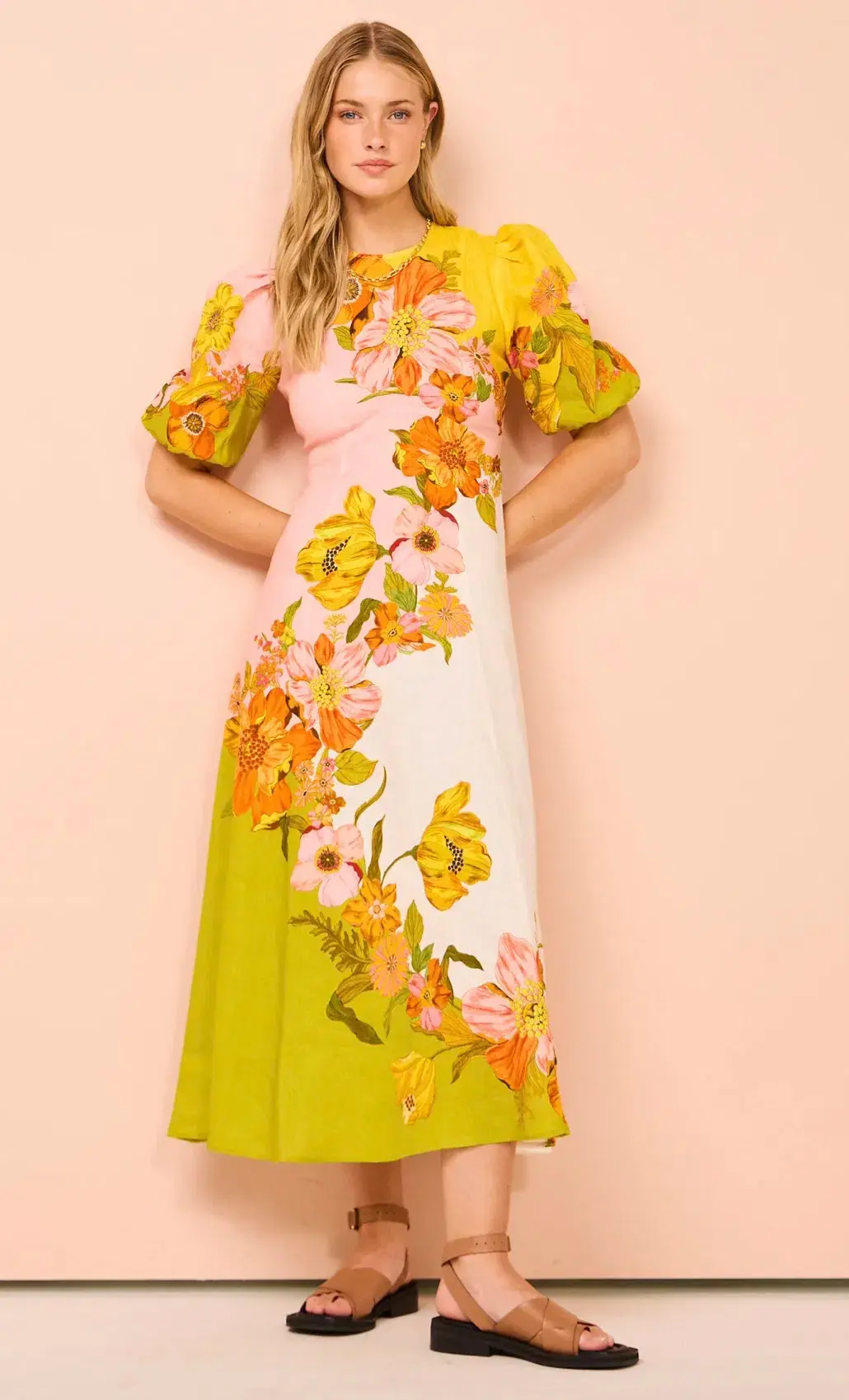 Alemais Silas Midi Dress Floral Size AU 16 for rent on The Volte - main image