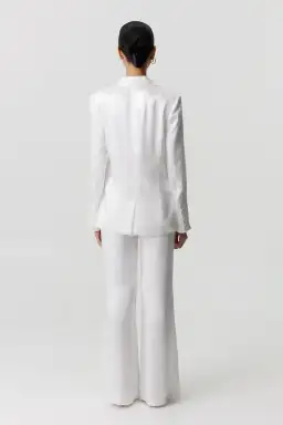 Third Form Satin Tailored Two-Piece Suit White Size 8 for rent on The Volte - image 3
