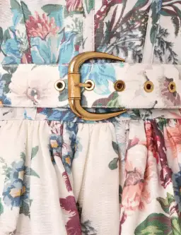 Zimmermann The Matchmaker Midi Dress in Ivory Barkcloth Print Size 1/Au 10 for rent on The Volte - image 3