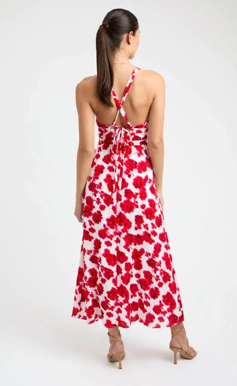 Kookai Bonita Vee Dress Red Floral Size XS / AU 6 for rent on The Volte - main image