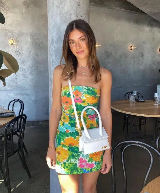 With Jean Lala Mini Dress in Splice Floral Size XS / AU 6 for rent on The Volte - main image