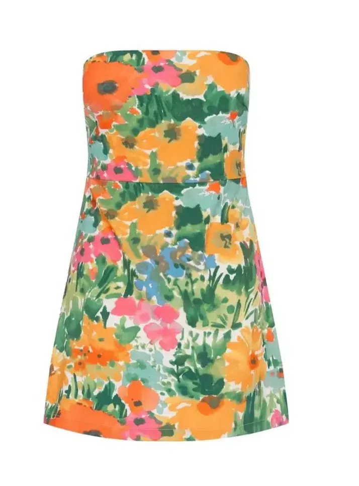 With Jean Lala Mini Dress in Splice Floral Size XS / AU 6 for rent on The Volte - main image