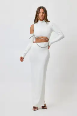 Bianca & Bridgett Sadie Dress White Size 8 for rent on The Volte - image 1