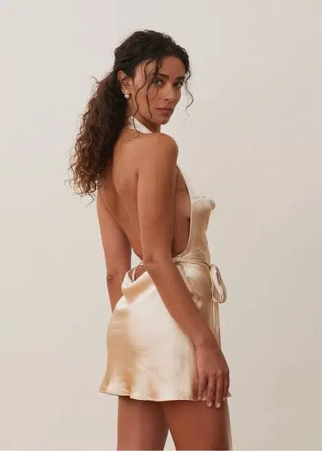 Arcina Ori Daniela Mini Dress Champagne Size XS / AU 6 for rent on The Volte - main image