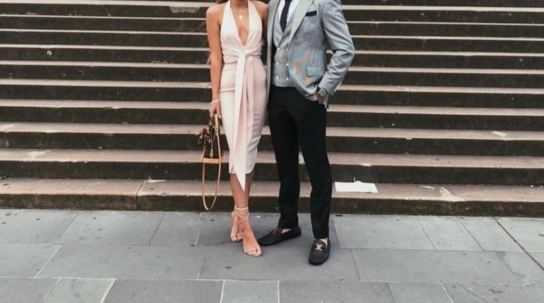 Misha Sian Dress Pink Size 10 for rent on The Volte - main image