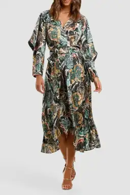 Ginger & Smart Underworld Wrap Midi Dress Floral Size 14 for rent on The Volte - image 2