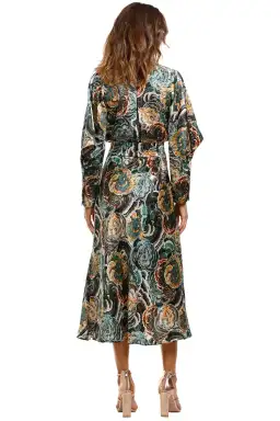 Ginger & Smart Underworld Wrap Midi Dress Floral Size 8 for rent on The Volte - image 3
