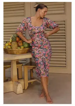 Spell & the Gypsy Last Drinks Bias Midi Dress in Evening Floral Size S / AU 8 for rent on The Volte - image 1