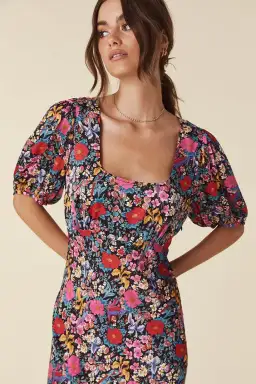 Spell & the Gypsy Last Drinks Bias Midi Dress in Evening Floral Size S / AU 8 for rent on The Volte - image 4