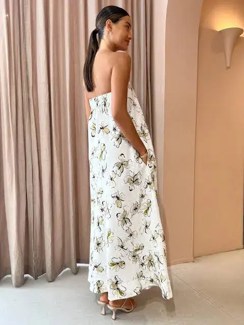 Bec & Bridge Giselle Strapless Maxi Dress Floral Size 10 for rent on The Volte - main image