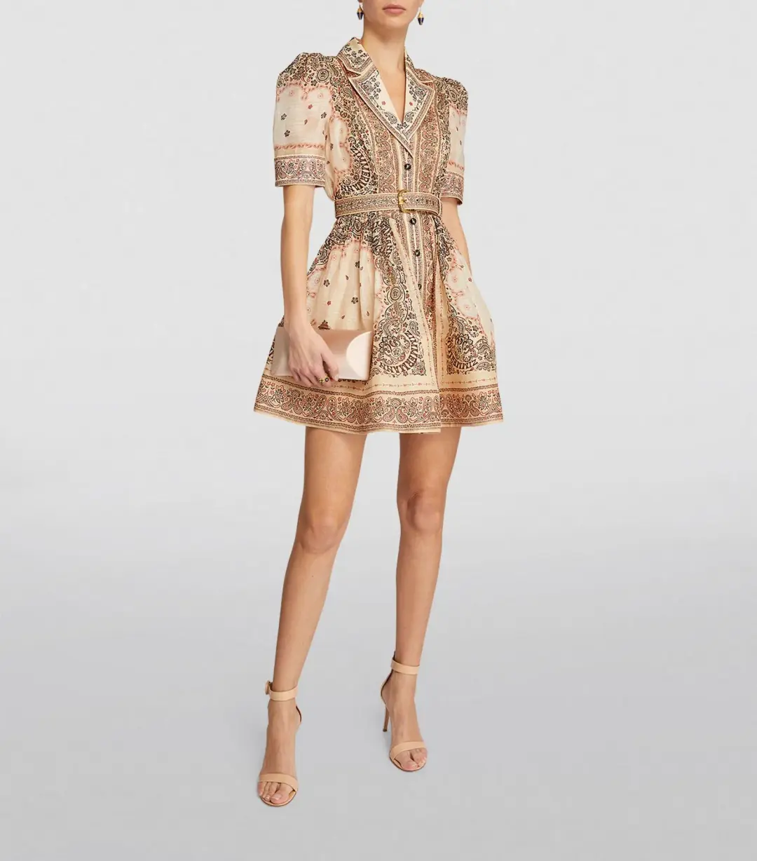 Zimmermann Matchmaker Mini Shirt Dress Multi Size 2 / AU 12 for rent on The Volte - main image