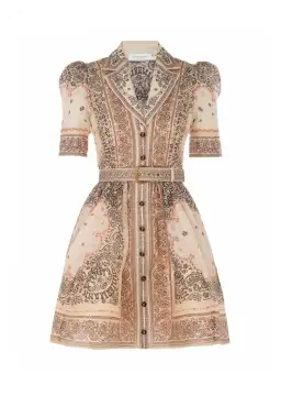 Zimmermann Matchmaker Mini Shirt Dress Multi Size 2 / AU 12 for rent on The Volte - image 2