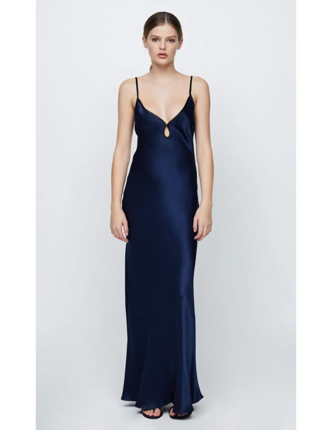 Bec & Bridge Cedar City Maxi Dress with Cut Out Navy Black Size 10 for rent on The Volte - main image
