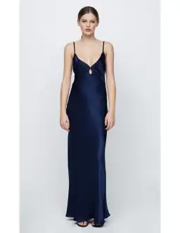Bec & Bridge Cedar City Maxi Dress with Cut Out Navy Black Size 10 for rent on The Volte - image 1