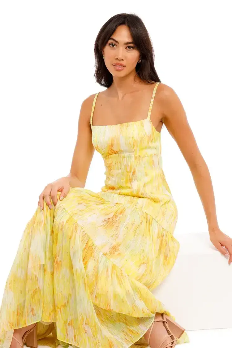 Ginger and Smart Radiate Sundress in Sunshine Yellow Size 12 for rent on The Volte - main image