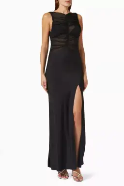 Bec & Bridge Naomi Split Dress Black Size 8 for rent on The Volte - image 1