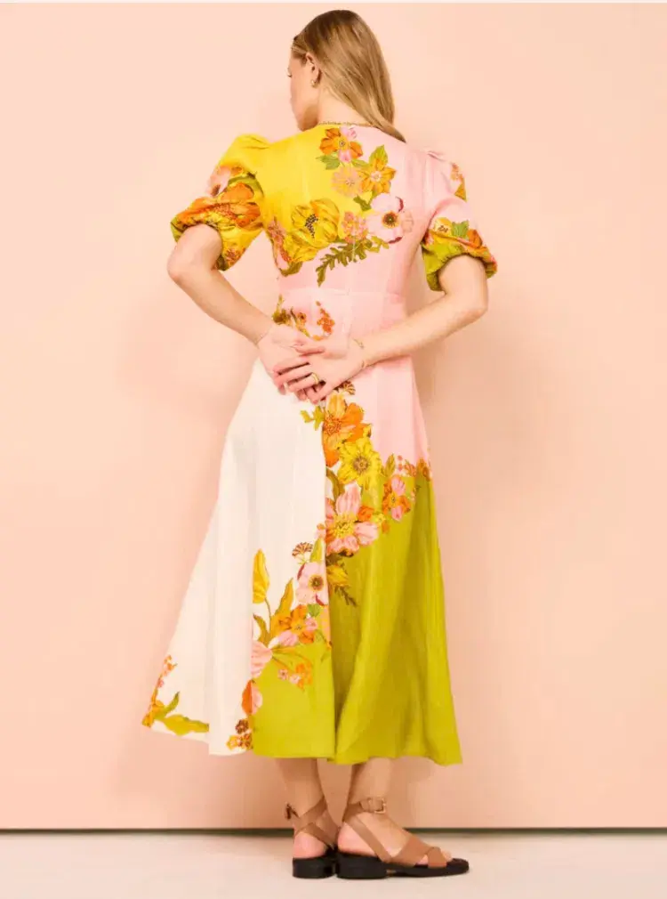 Alemais Silas Midi Dress In Multi Size 14 - Image 5