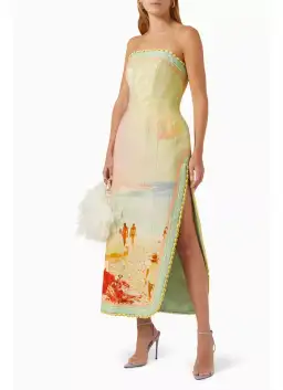 Zimmermann Coaster Structured Midi Dress Multi Print Size 3 / AU 14 for rent on The Volte - image 1