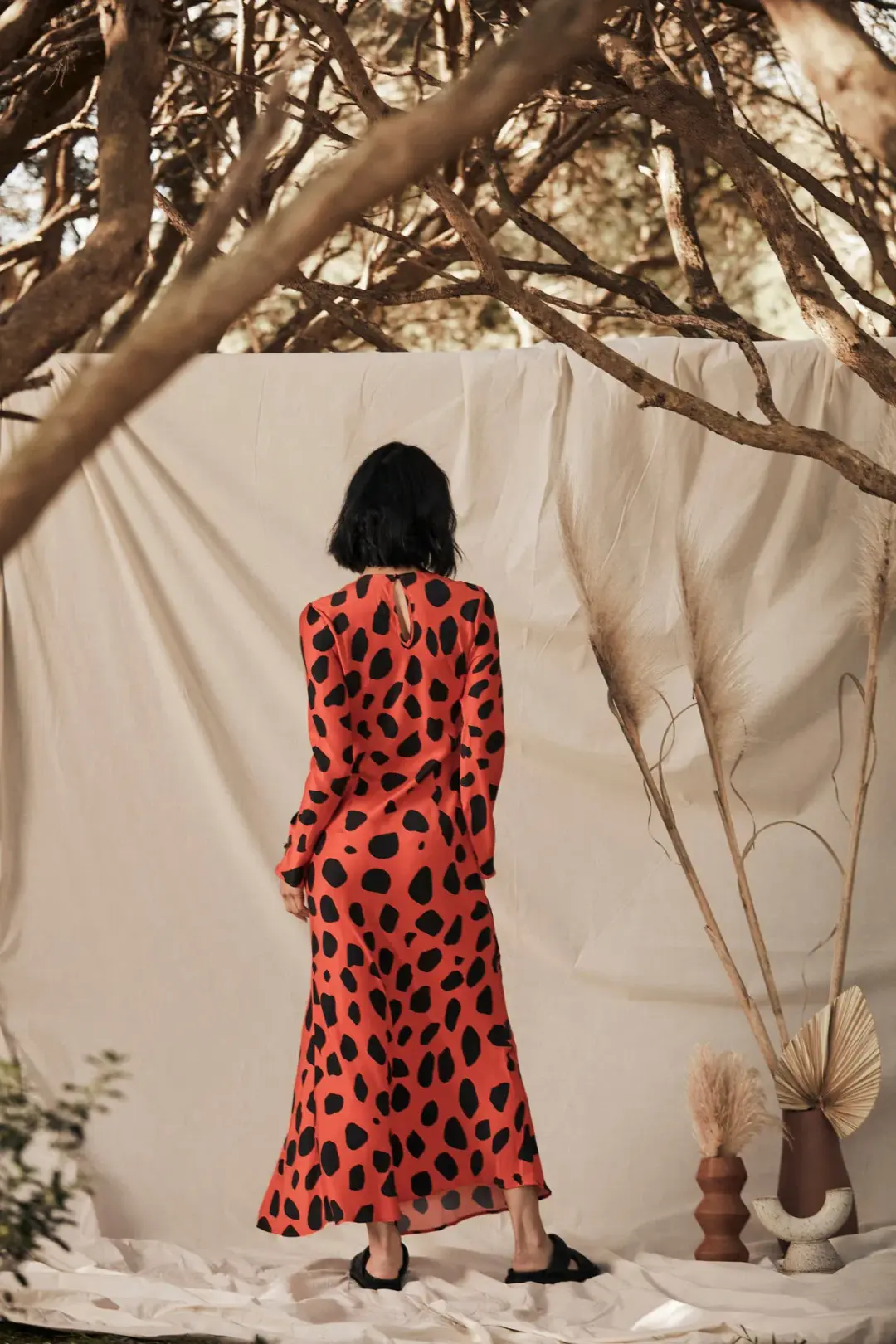 Ralf Studio Monument Dress Cheeta Rust Size 14 for rent on The Volte - main image