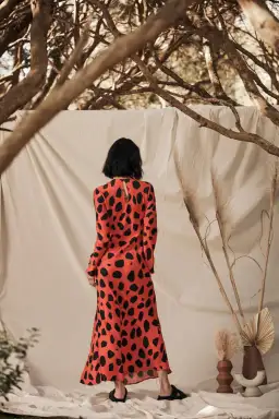 Ralf Studio Monument Dress Cheeta Rust Size 14 for rent on The Volte - image 3