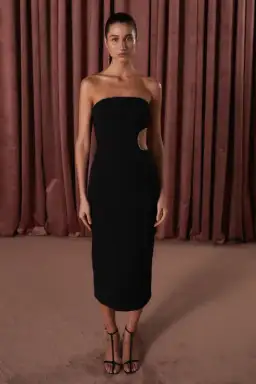 Misha Azzurra Midi Dress Black Size 6 for rent on The Volte - image 2