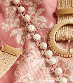 Zimmermann Pattie Fringed Midi Dress in Rose Baroque Floral Size 2 / AU 12 for rent on The Volte - image 4