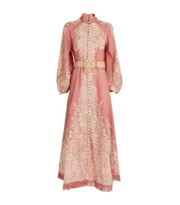 Zimmermann Pattie Fringed Midi Dress in Rose Baroque Floral Size 2 / AU 12 for rent on The Volte - image 5