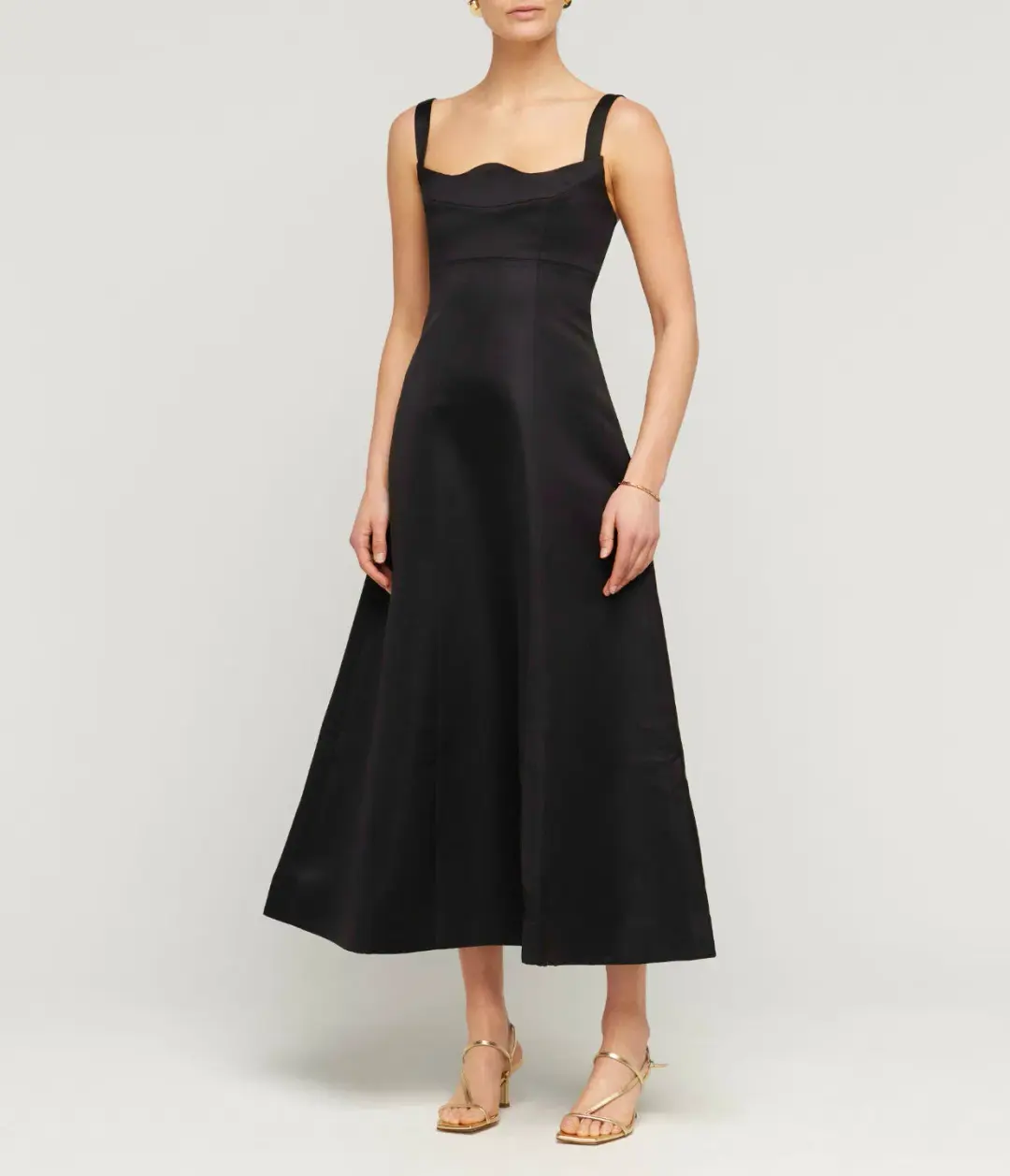 Leo Lin Odette Midi Dress Ebony Size 8 for rent on The Volte - main image