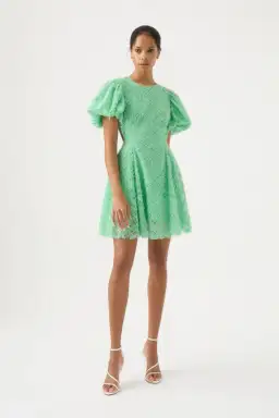 Aje Context Embellished Mini Dress in Marine Green
Size 10