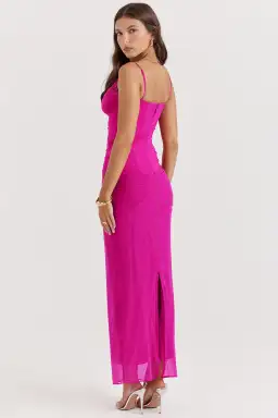 House of CB Nalini Maxi Dress Fuchsia Size XS / AU 6 (D-E Cup Size) for rent on The Volte - image 3