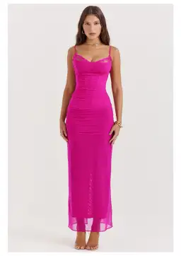 House of CB Nalini Maxi Dress Fuchsia Size XS / AU 6 (D-E Cup Size) for rent on The Volte - image 1