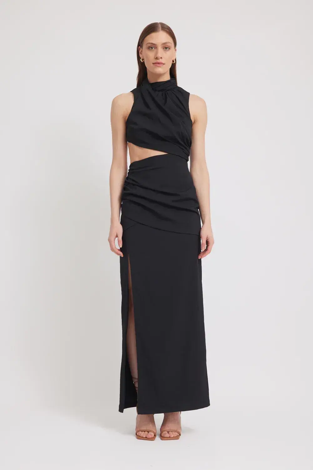 Tojha Giana Maxi Dress in Black Size 10 for rent on The Volte - main image