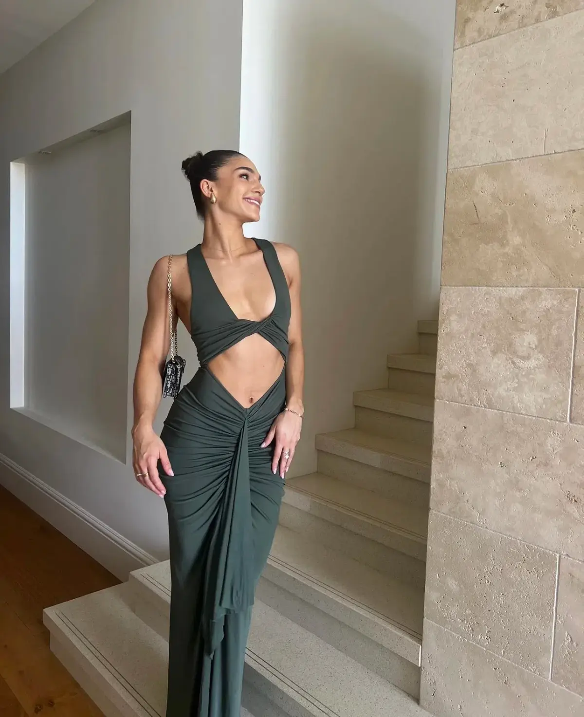 Christopher Esber Vivenda Gown Green Size 6 - Image 4