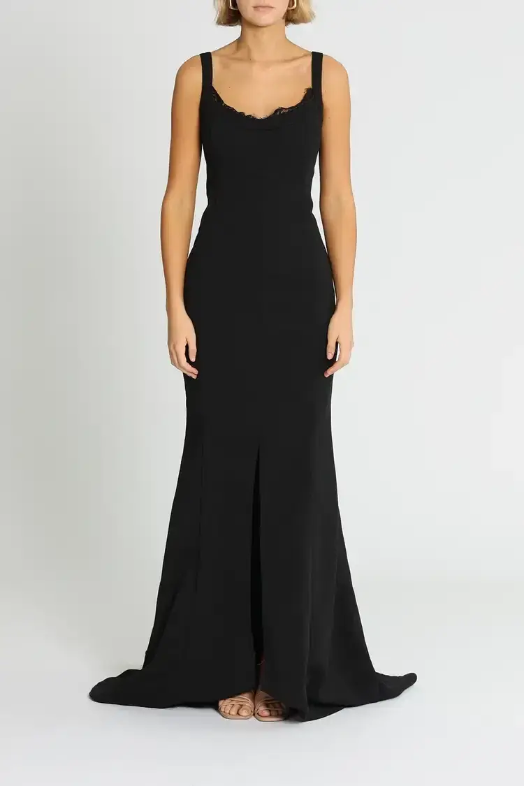 Grace and Hart Calliope Gown in Black Size 12 for rent on The Volte - main image