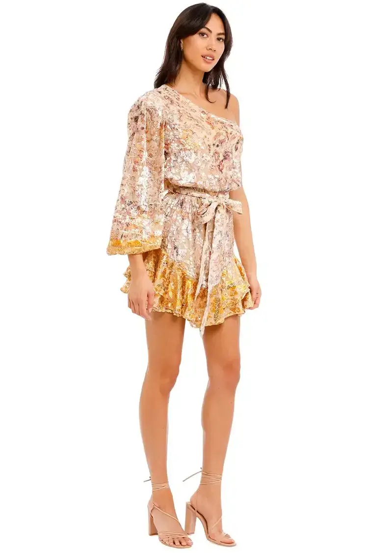 Hemant & Nandita Kalon One Shoulder Mini Dress Size 10 for rent on The Volte - main image