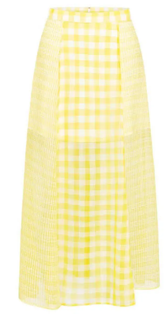 Alice Mccall She Blooms Blouse and Skirt Set Yellow Check Print Size 8 for rent on The Volte - main image