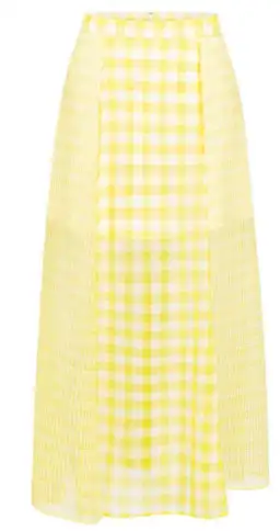 Alice Mccall She Blooms Blouse and Skirt Set Yellow Check Print Size 8 for rent on The Volte - image 4