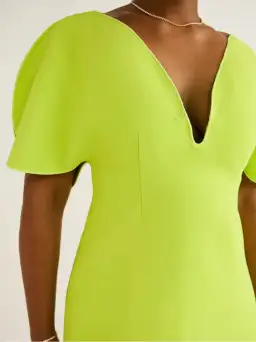 Acler Rogeron Mini Dress Citron Size 8 for rent on The Volte - image 4