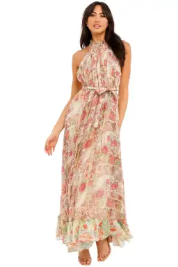 Hemant & Nandita Nova Midi Dress With Belt Floral Size 14 for rent on The Volte - image 1