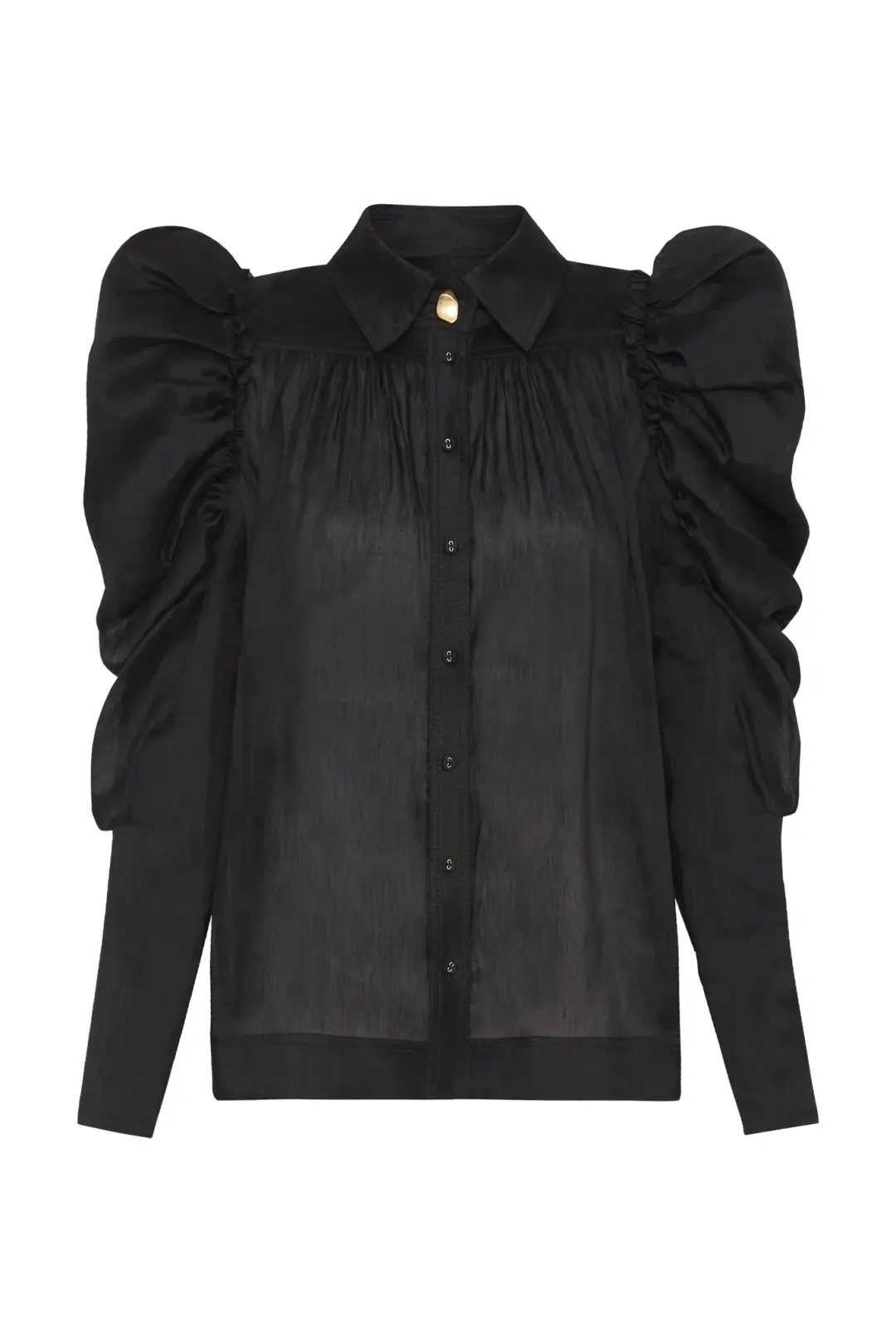 Aje Kindred Butterfly Sleeve Shirt Black Size 10 for rent on The Volte - main image