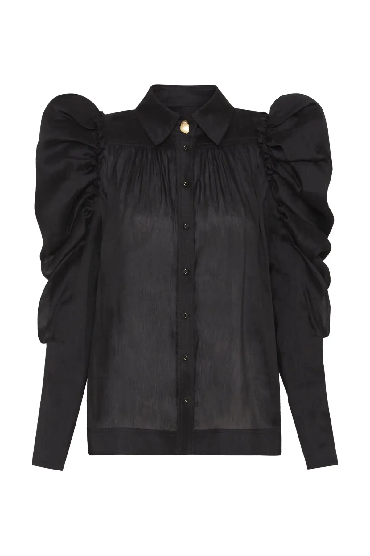 Aje Kindred Butterfly Sleeve Shirt Black Size 10  - Image 3